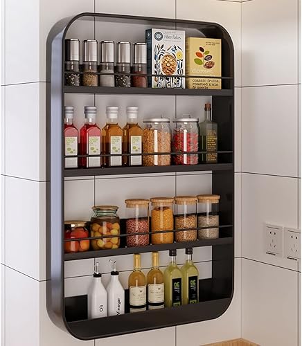 Miniatura 3 de GLJ Estantes flotantes sin perforaciones, organizador de maquillaje montado en la pared, estante de almacenamiento de cosméticos, multicapa de gran