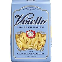 Voiello Pasta Mezze Penne Rigate n.154, 500g, Grani 100% Italiani, Trafilatura Al Bronzo