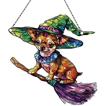 Chihuahua Acrylic Ornaments Suncatcher Women Men Gifts Halloween Decor