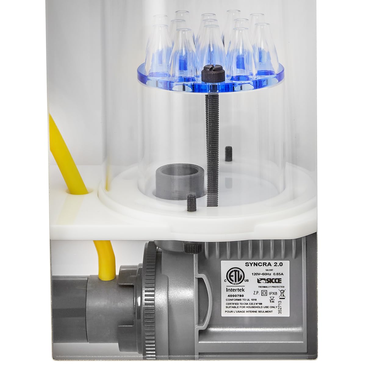 AquaReady Écumoire protéinée à suspendre au dos pour aquariums d'eau salée, filtration jusqu'à 575 litres, à suspendre à l'extérieur, filtration réglable, pompe ultra silencieuse, design compact et