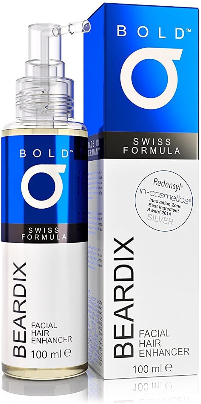 Beard Growth Accelerator Serum with Active Ingredient Redensyl - 100 ml High Dose Spray for Faster and Thicker Facial Hair Growth