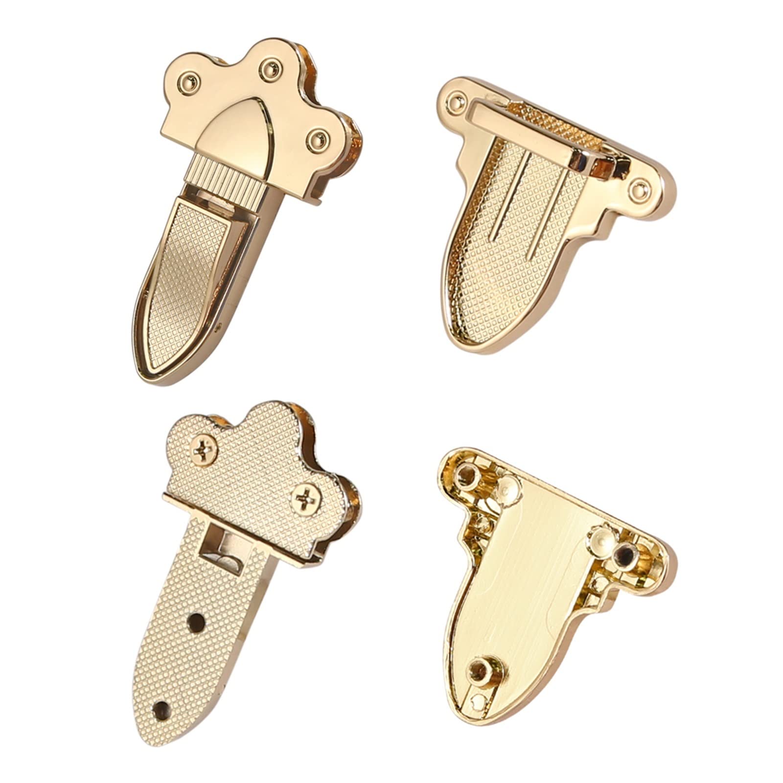 PVUVTNAHW 10PCS 4.1CM Metal Clasp Tongue Lock Push Locks Closure Parts For DIY Handbag Shoulder Bag Purse(Lightgold)