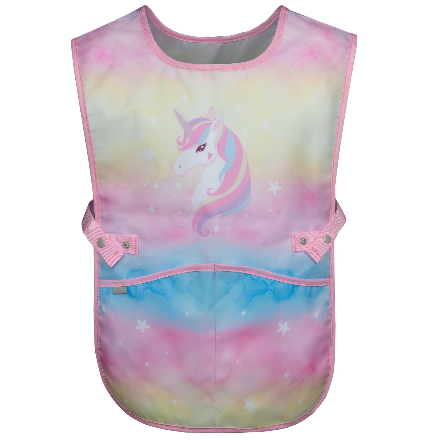 Baagl Children's Apron Girls Boys Cooking Apron Children Apron Painting Apron Craft Apron for Children (Rainbow Unicorn)