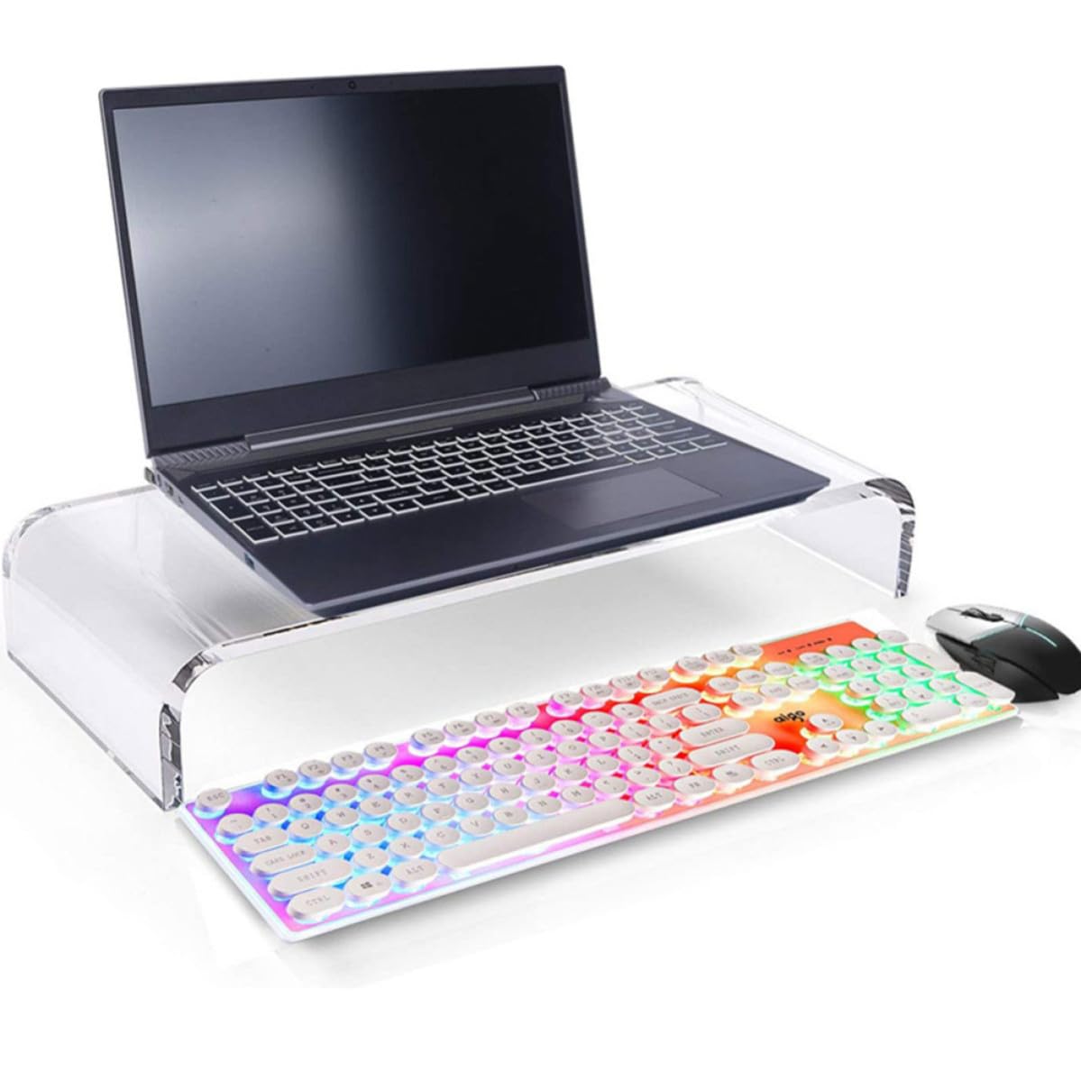 VALICLUD Acrílico Soporte Elevador Blanco para Monitor para Escritorio
