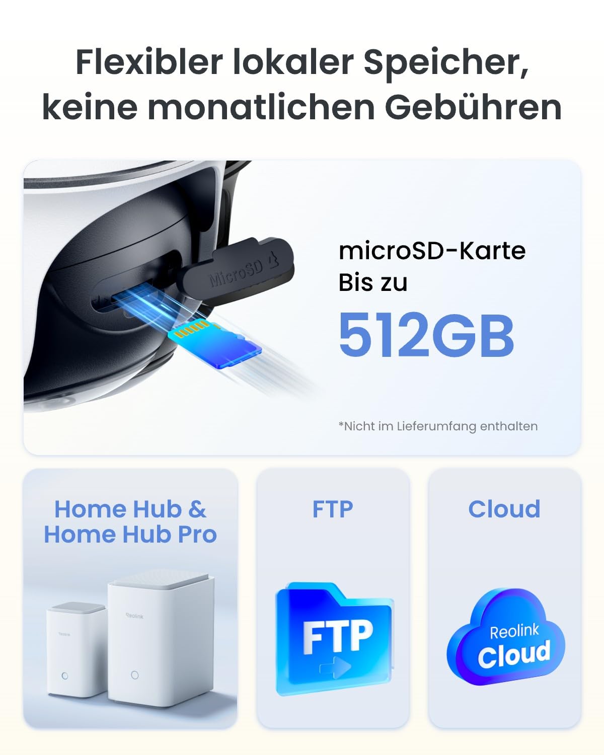 Reolink Erste 4K Solar Überwachungskamera Aussen Akku, Argus PT Ultra + Solarpanel, 2,4&5GHz WiFi, Auto-Tracking, Solar WLAN Kamera Outdoor mit 8MP UHD Farbnachtsicht, KI-Erkennung, Keine Monatsgebühr