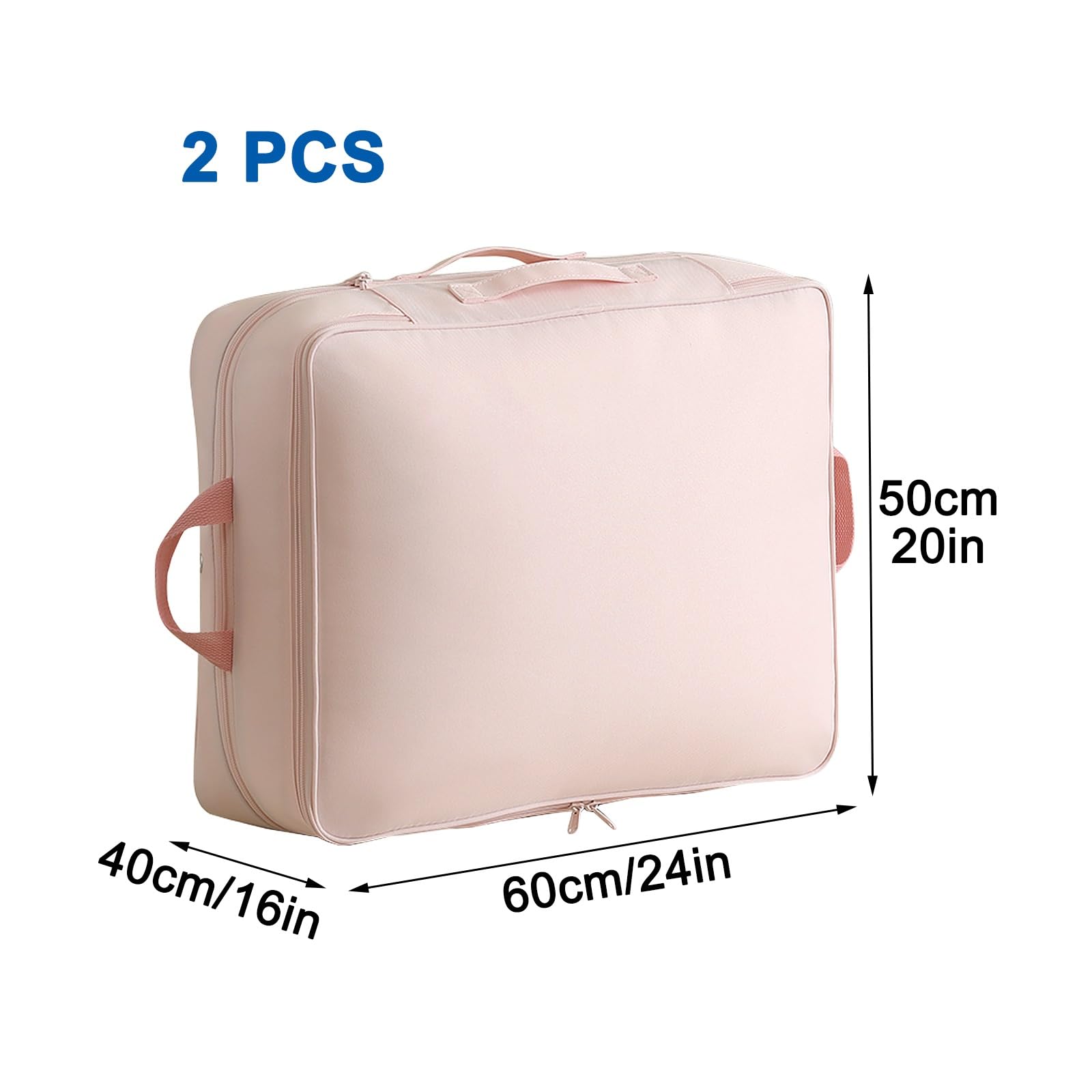 Paquete de 2 Organizador de Ropa para Closet, Plegables Almacenamiento Hogar, Lavables y Comprimibles, Ropa, Edredones, Mantas(Pink,X-Large)