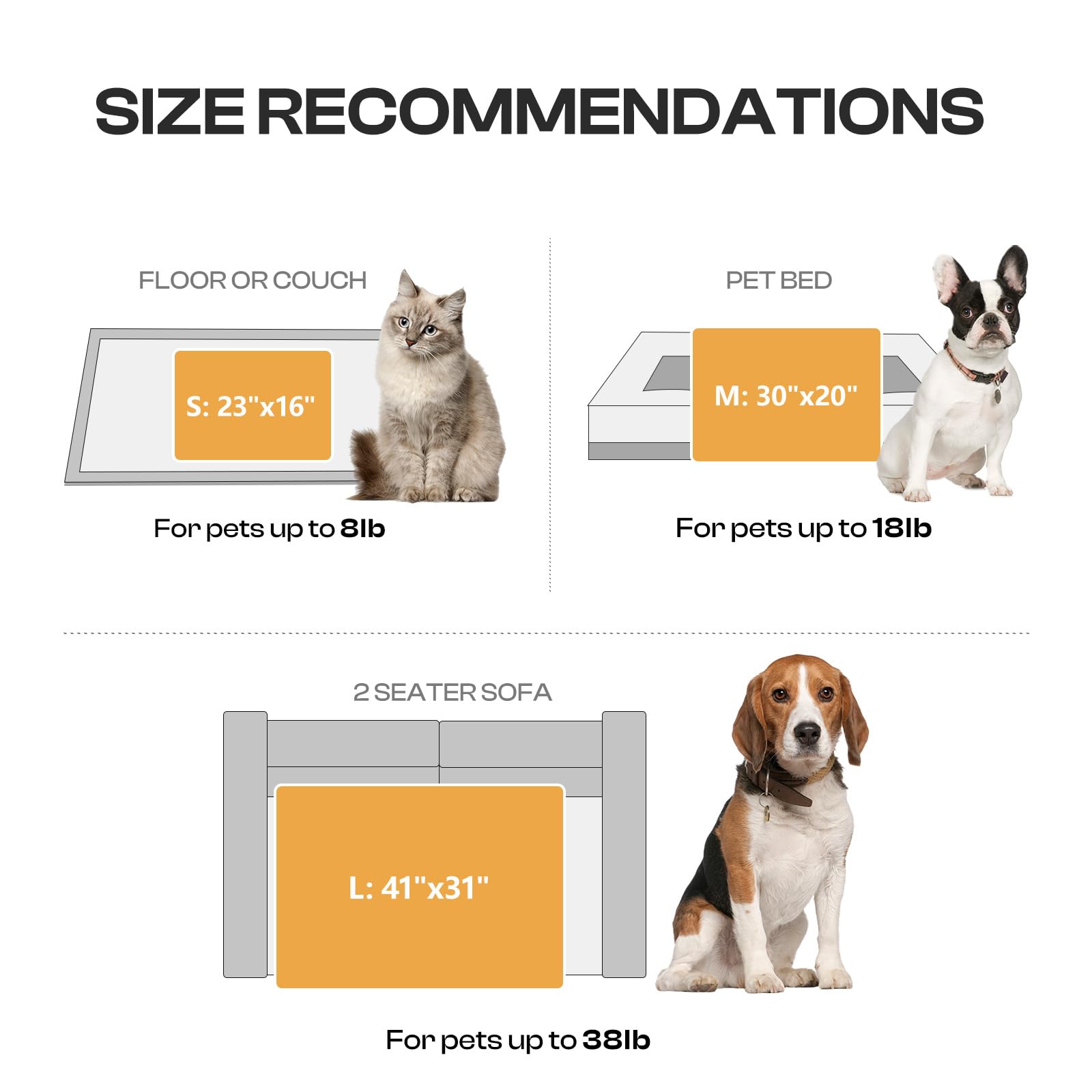Lot de 3 couvertures en Polaire Douce pour Petit Chien et Chat de Taille Moyenne – Cadeau Essentiel pour Chat et Chiot – Gris – Taille L (104,1 x 78,7 cm)