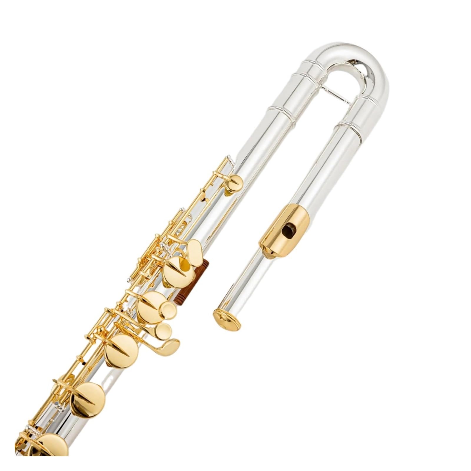 Strumento Flauto Professionale Flauto Traverso In Do Corpo In Argento Chiave In Ottone 16 Fori Chiusi Professionale Con Scatola
