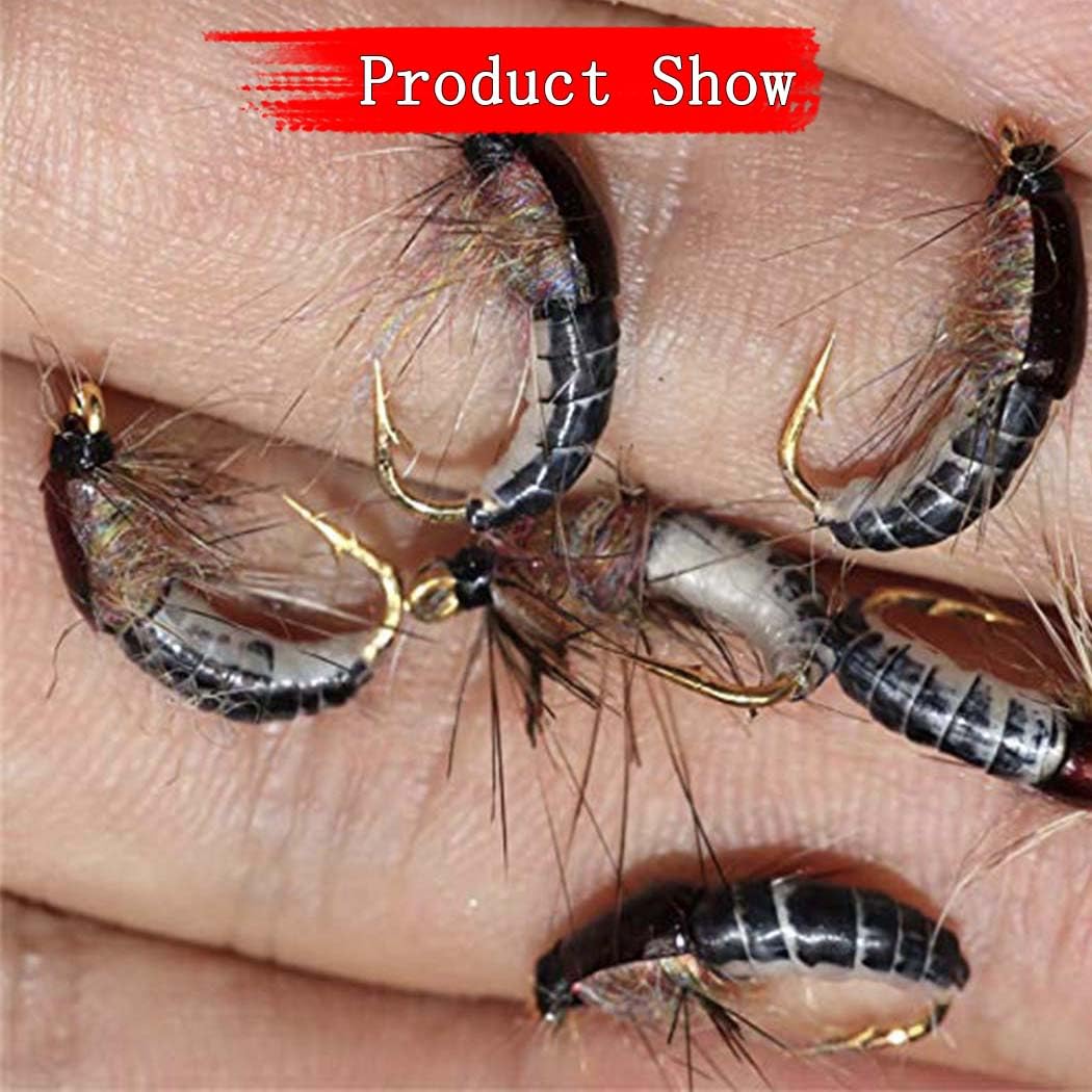 24-100 pièces appâts Faits à la Main,artificiels de pêche à la Mouche avec des Mouches sèches/humides appâts La Truite Pêche avec boîte Ensemble