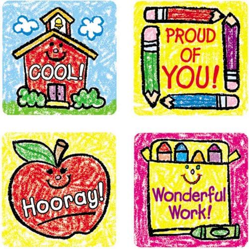 Carson Dellosa Cd-0630 Stickers School Days: Kid-Drawn 120 Pack Acid ...
