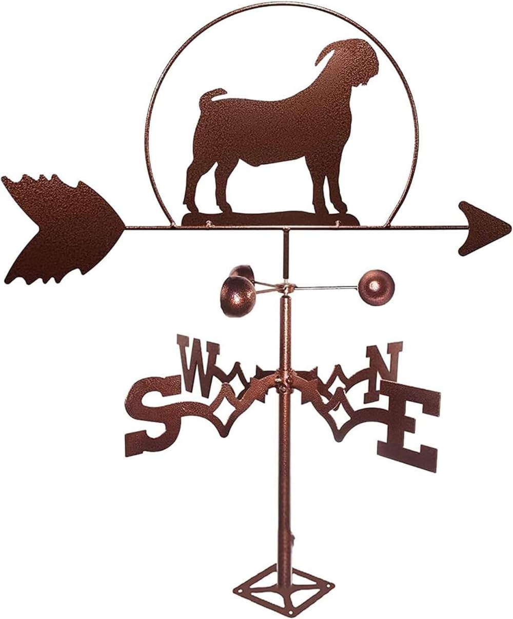 TAXXII Weathervane,Weather Vane Stainless Steel Wind Direction Indicator Decorative Weathervane Garden for Farm Scene Patio Yard Ornament