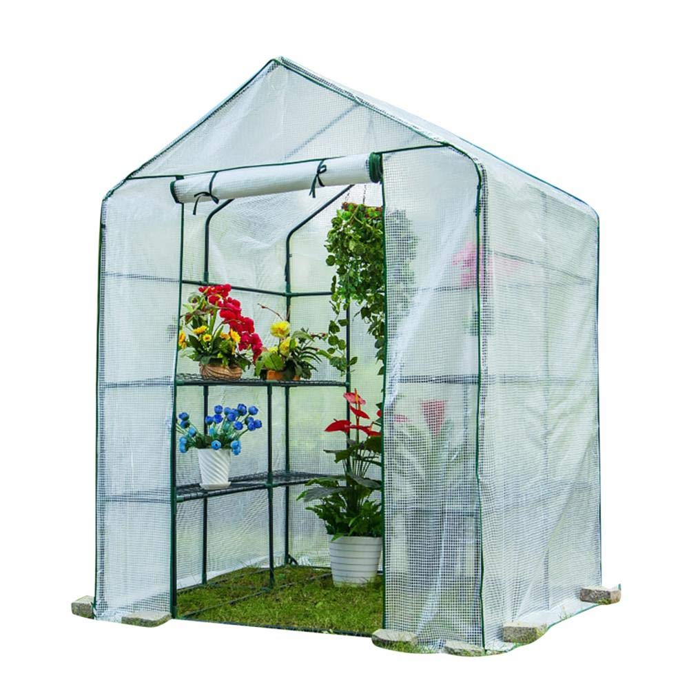 ガーデンハウス　3段　温室　観葉植物　ガーデニング　家庭菜園 Amazon.co.jp: ビニールハウス温室3段 PVCガーデンハウス 花園