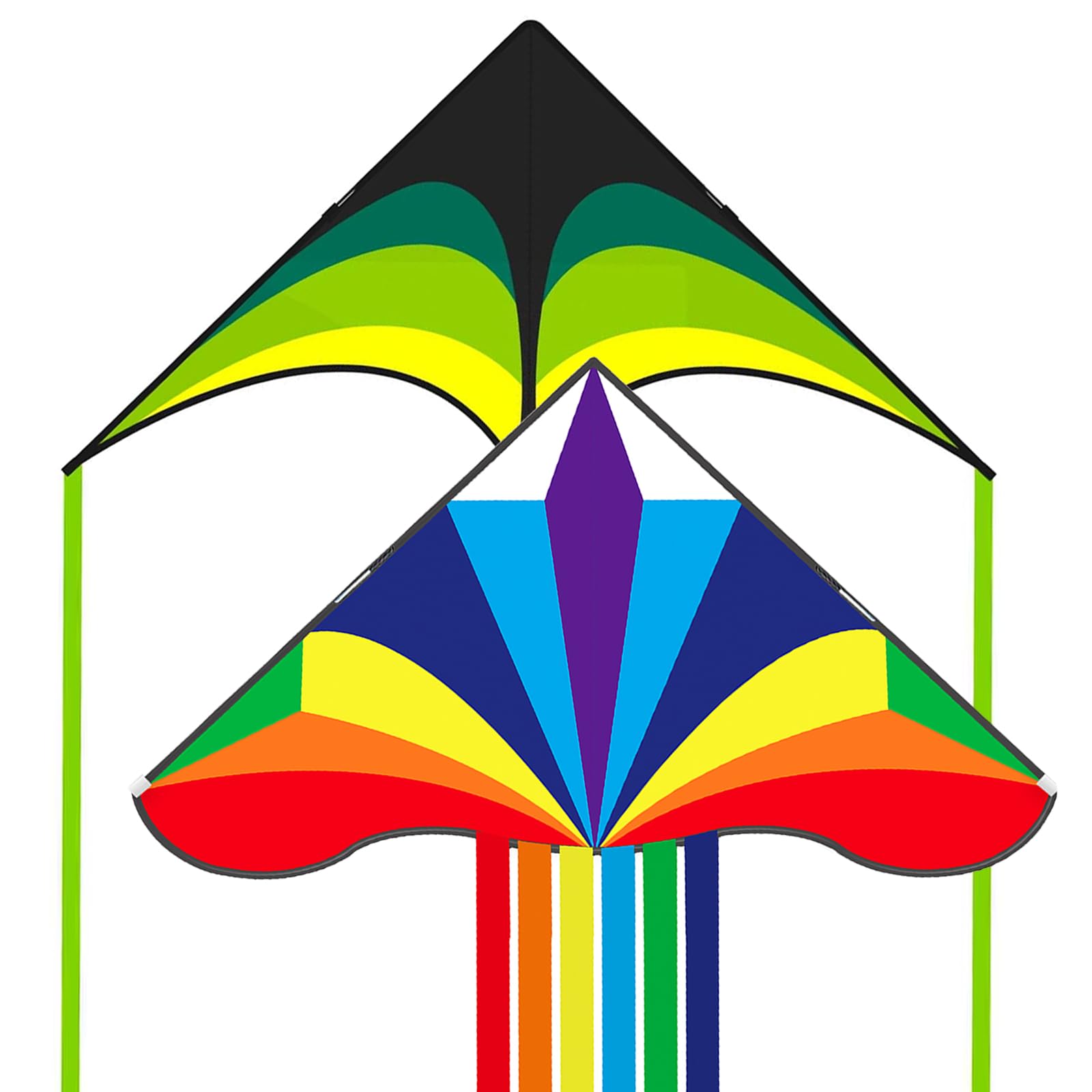 Mint's Colorful Life Delta Kite, Extremely Easy to Fly Kite for Beginners