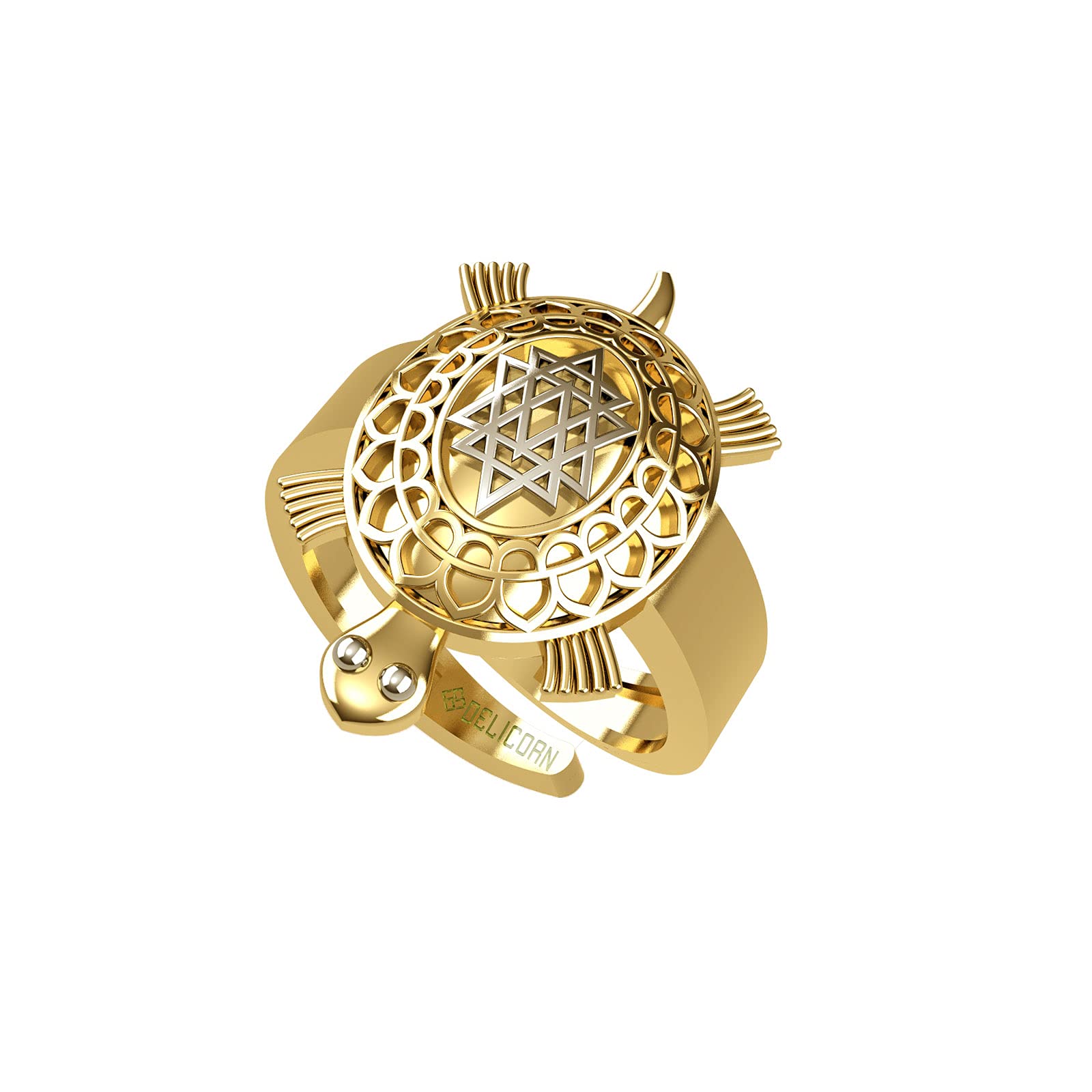 DELICORN Ashtadhatu Meru/Turtle Unisex Ring (12) (B097HG9WHF) Amazon Price History, Amazon Price Tracker