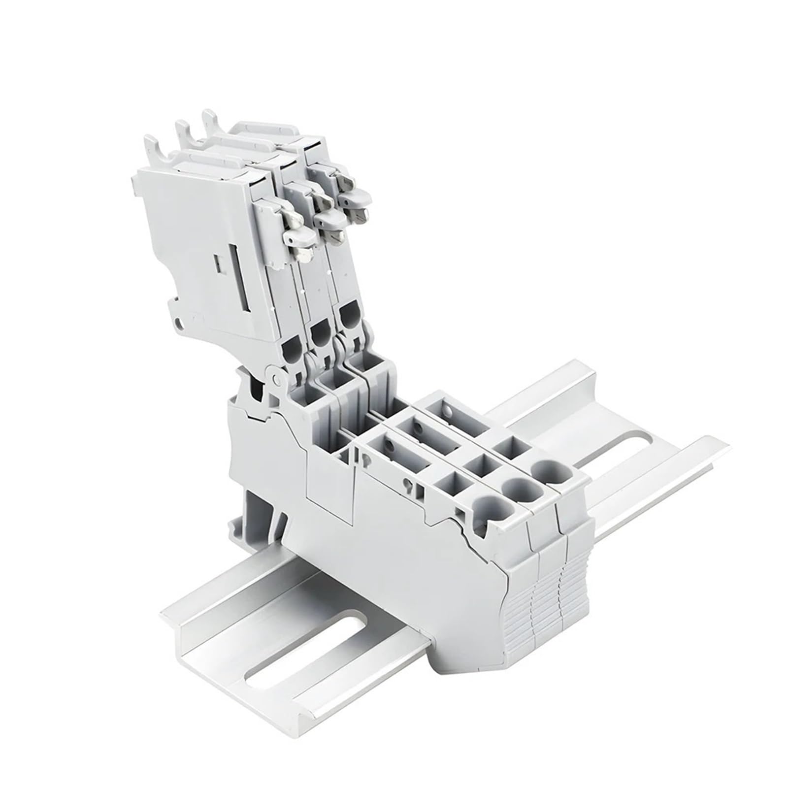10 pezzi ST 4-HESI 5X20 Morsettiera portafusibile con leva di disconnessione, collegamento a molla, connettore for guida DIN NS 35 ST4-HESI(8P)