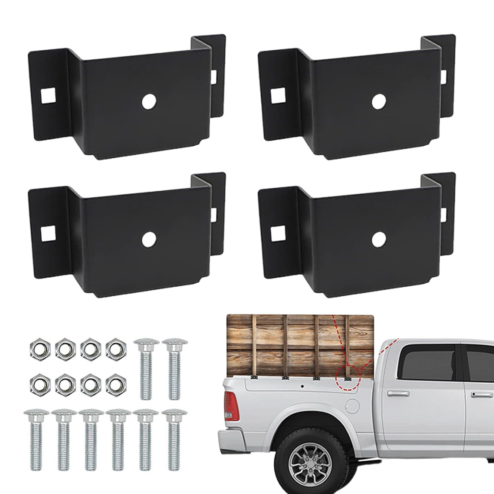 Supporti per Legno 4 Pezzi 10,16 x 5,08 cm Attrezzo Metallo | Supporti Porta Legno per Lavoro Esterno Camper Barca Autostrada Garage Costruzione