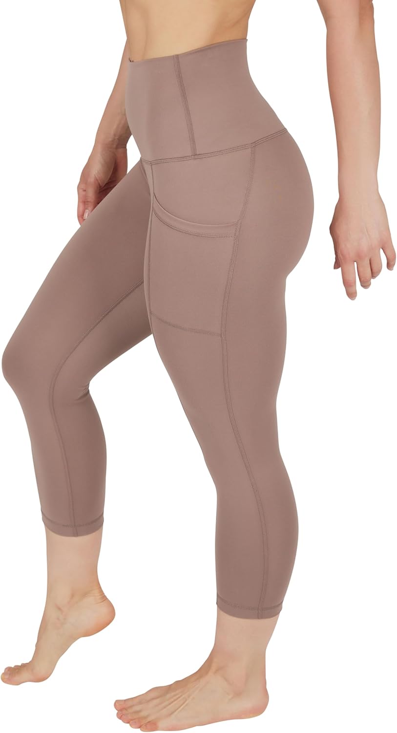 Yogalicious High Waist Squat Proof Yoga Capri Leggings with Side Pockets for Women - Image 2