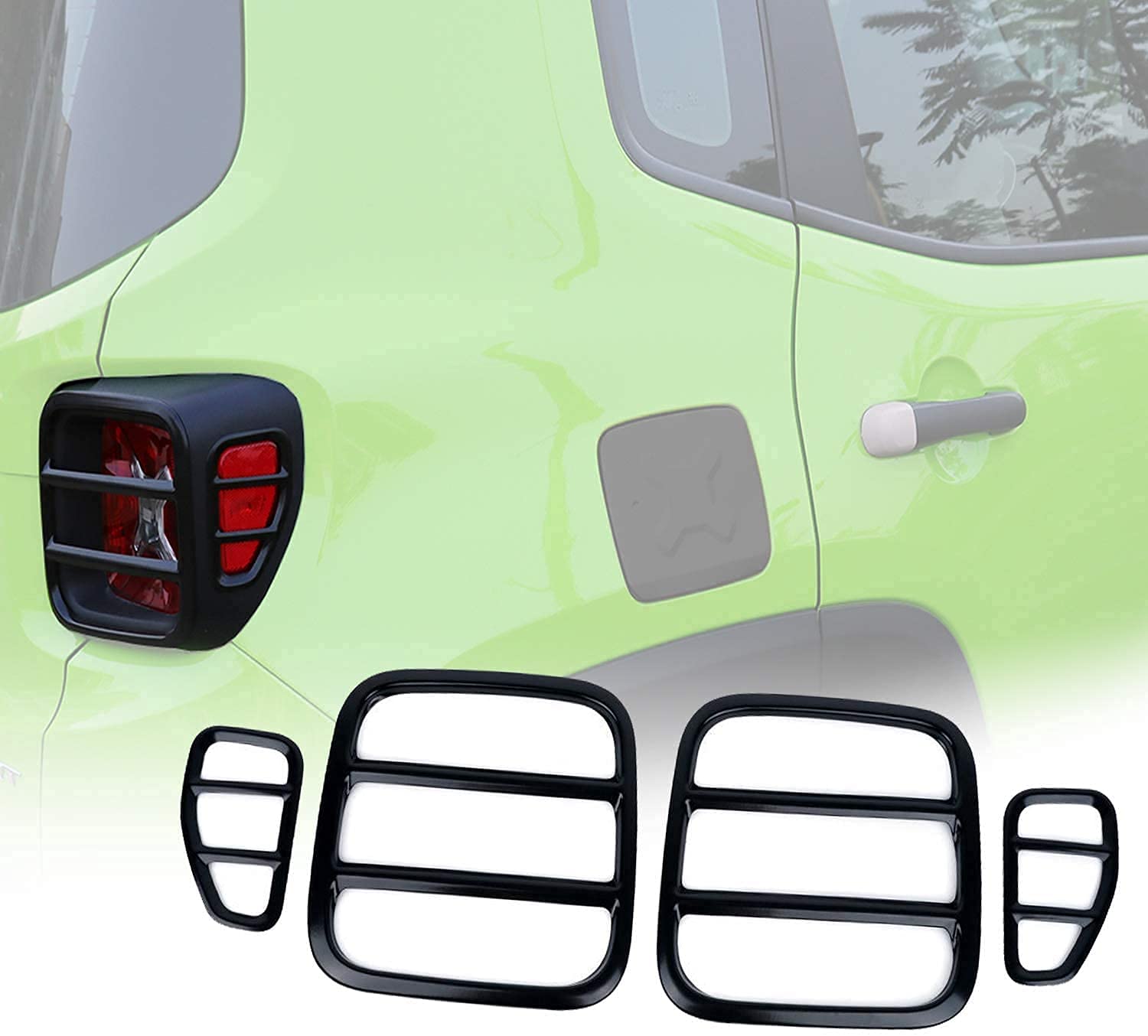 Couvercle de feu arrière pour Jeep Renegade, Couvercle de Protection de feu arrière pour Jeep Renegade 2015 2016 2017 2018 2019 2020