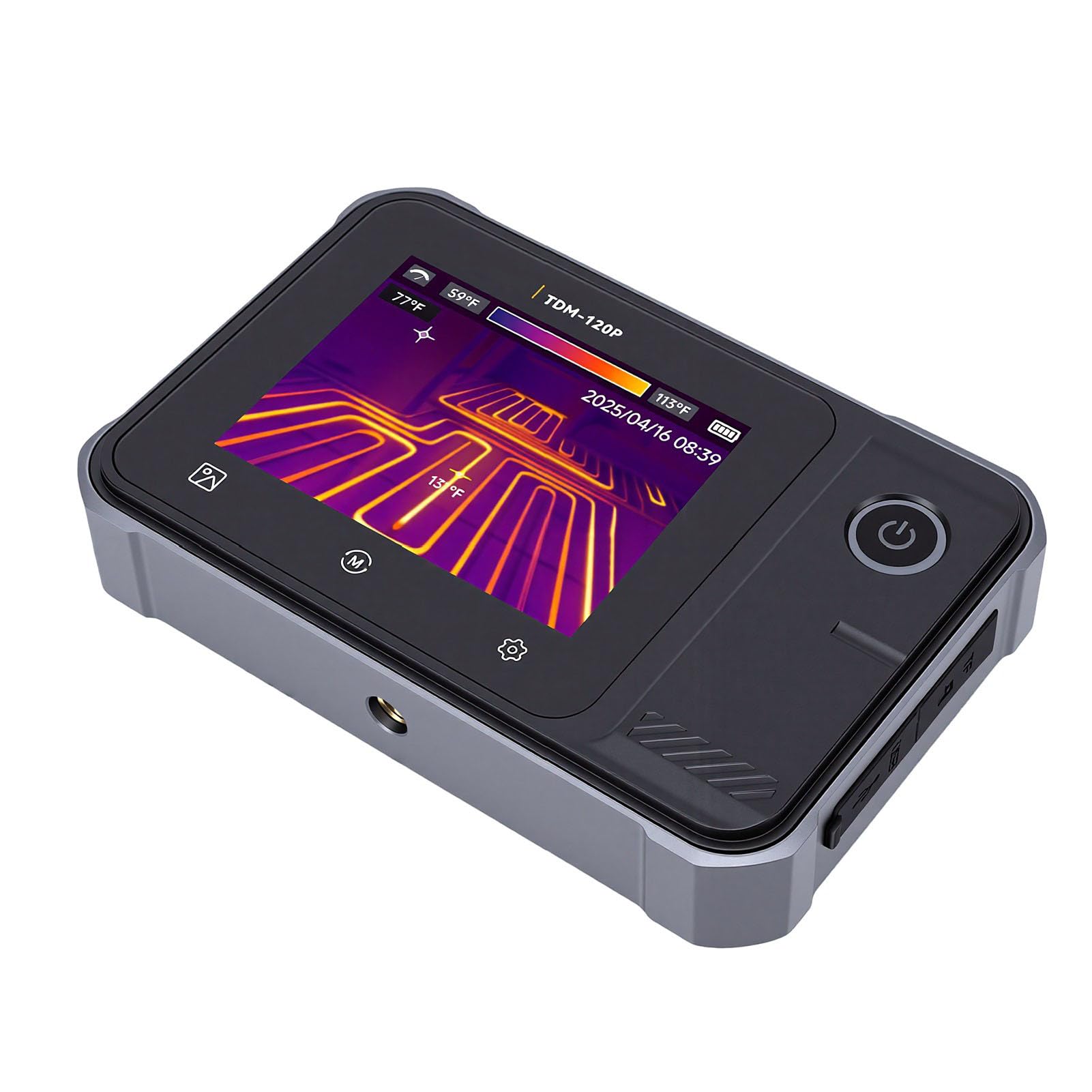 Garsent Multímetro Digital 2 en 1 con Imágenes Térmicas Resolución IR 120x90 50° FOV Pantalla Táctil de 2,8 Pulgadas Seguimiento de Puntos Fríos y Calientes Carga USB C para Climatización Eléctrica