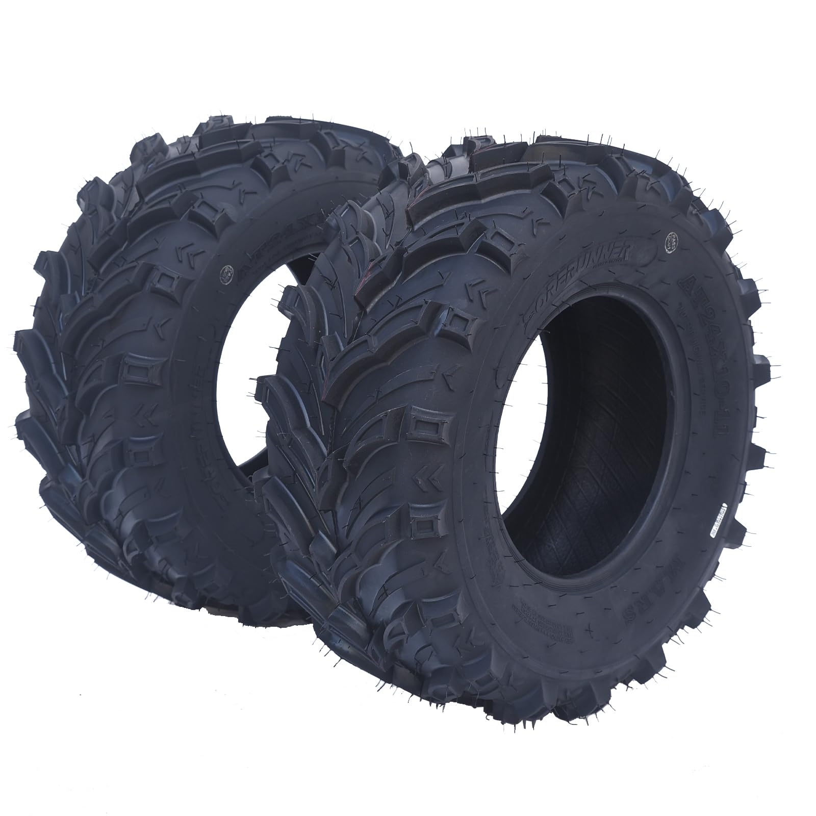 24x10-11 ATV Tire - ATV/UTV Tires, All-Terrain Tires, Off-Road Tires, Mud/Trail Tires, Tubeless, Set of 2
