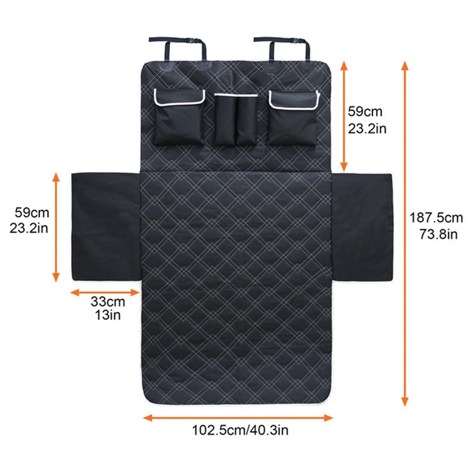 Funda Perros Coche Cojín para Maletero de Coche para Perros, Funda para Asiento de Coche para Mascotas, cojín para Hamaca Grande para Perros y Mascotas Protector Coche Perros