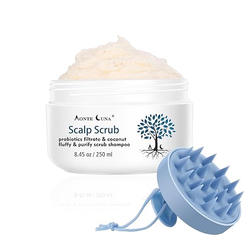 Exfoliante para el cuero cabelludo, tratamiento de picazón para la caspa del cuero cabelludo, exfoliante para el cabello para la desintoxicación del