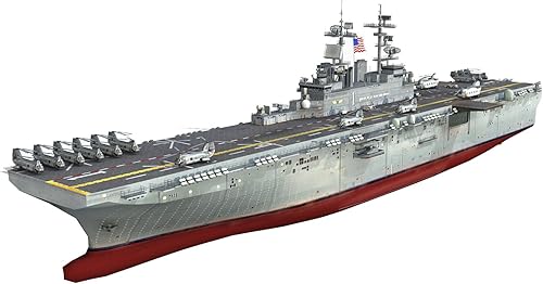 1/350 Escala USS Wasp LHD-1 Clase Anfibio Assault Ship Kits de modelos de plástico, juguetes y regalos para adultos, 29 pulgadas