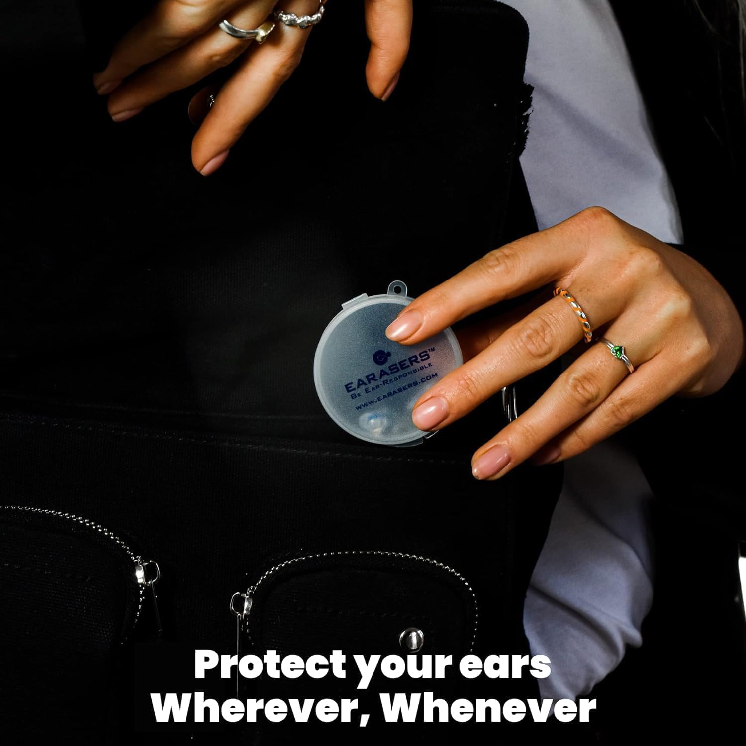 Earasers Euro Tappi Orecchie per Concerti – Morbido Silicone Riutilizzabile Tappi Orecchie Protezione Dell'udito per Musicisti, DJs, Batteristi, Motociclette – Riduzione del Rumore 26dB (Piccolo)