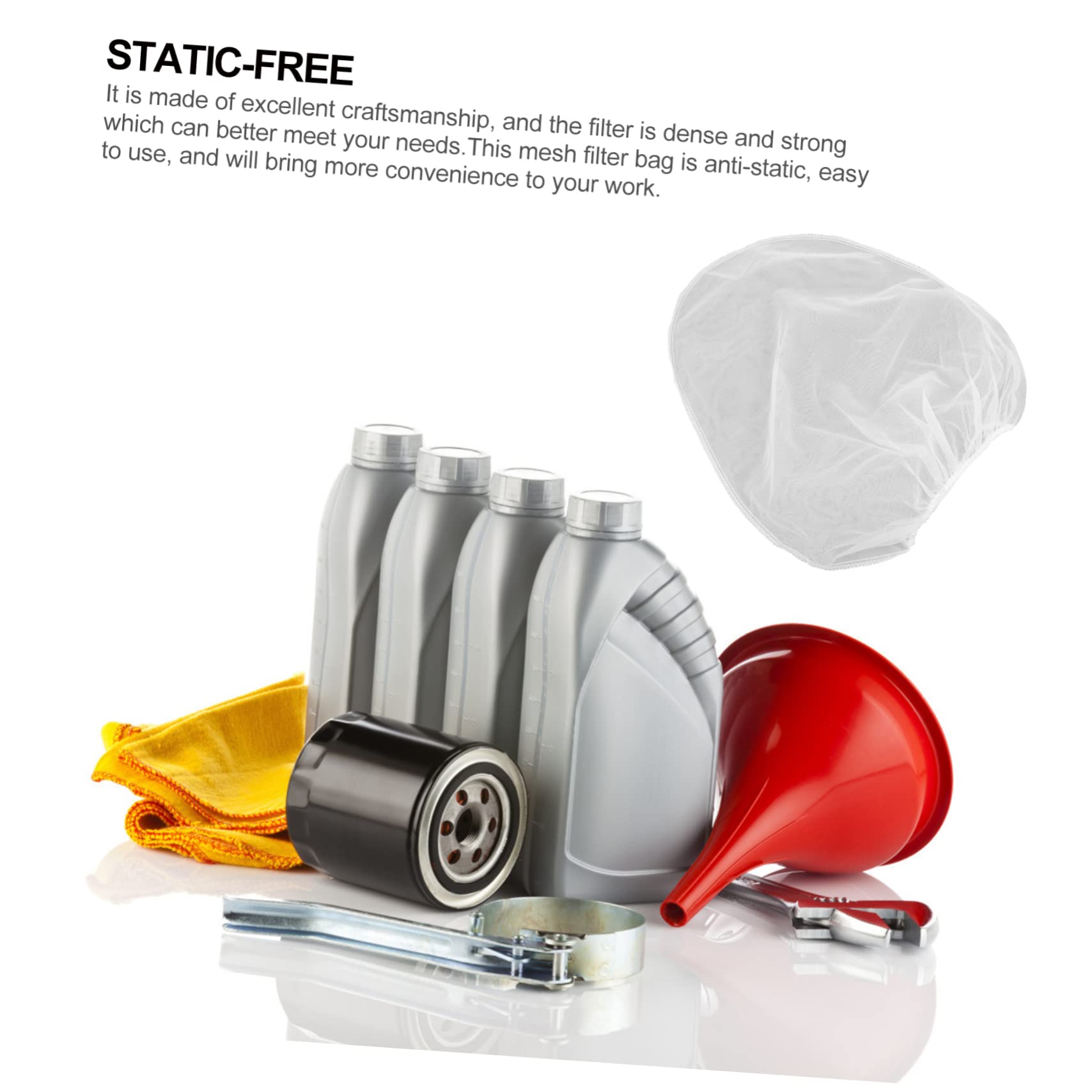 FUNOMOCYA Regular Mesh Strainer Bag Polyester Elastic Mouth Fine Mesh Strainer Paint Filter