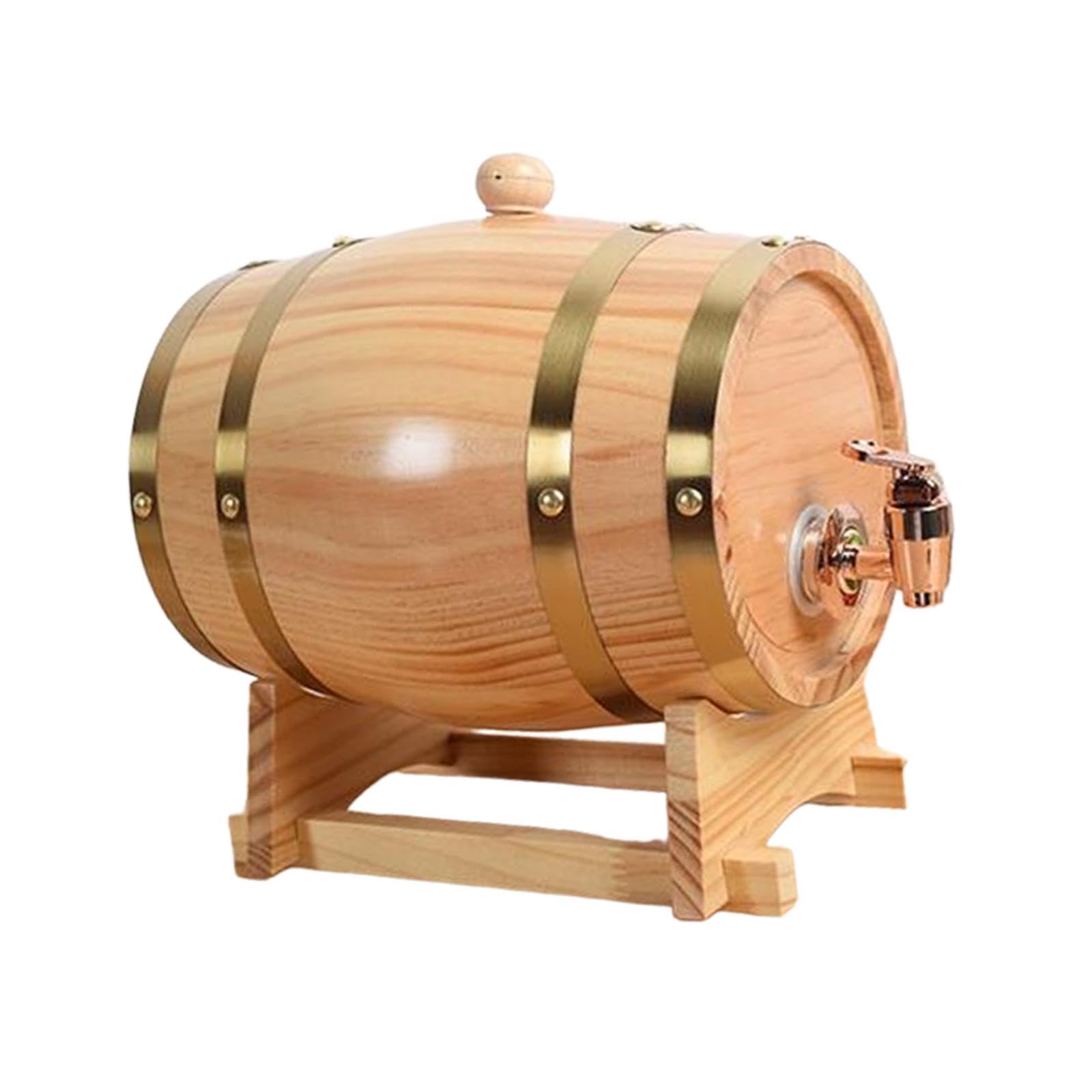 Dispensador de Barril de Whisky, Barril de Vino de Roble, Equipo de Almacenamiento de Cerveza de Madera, Barril de Vino de Madera Barril de Vino, 3L
