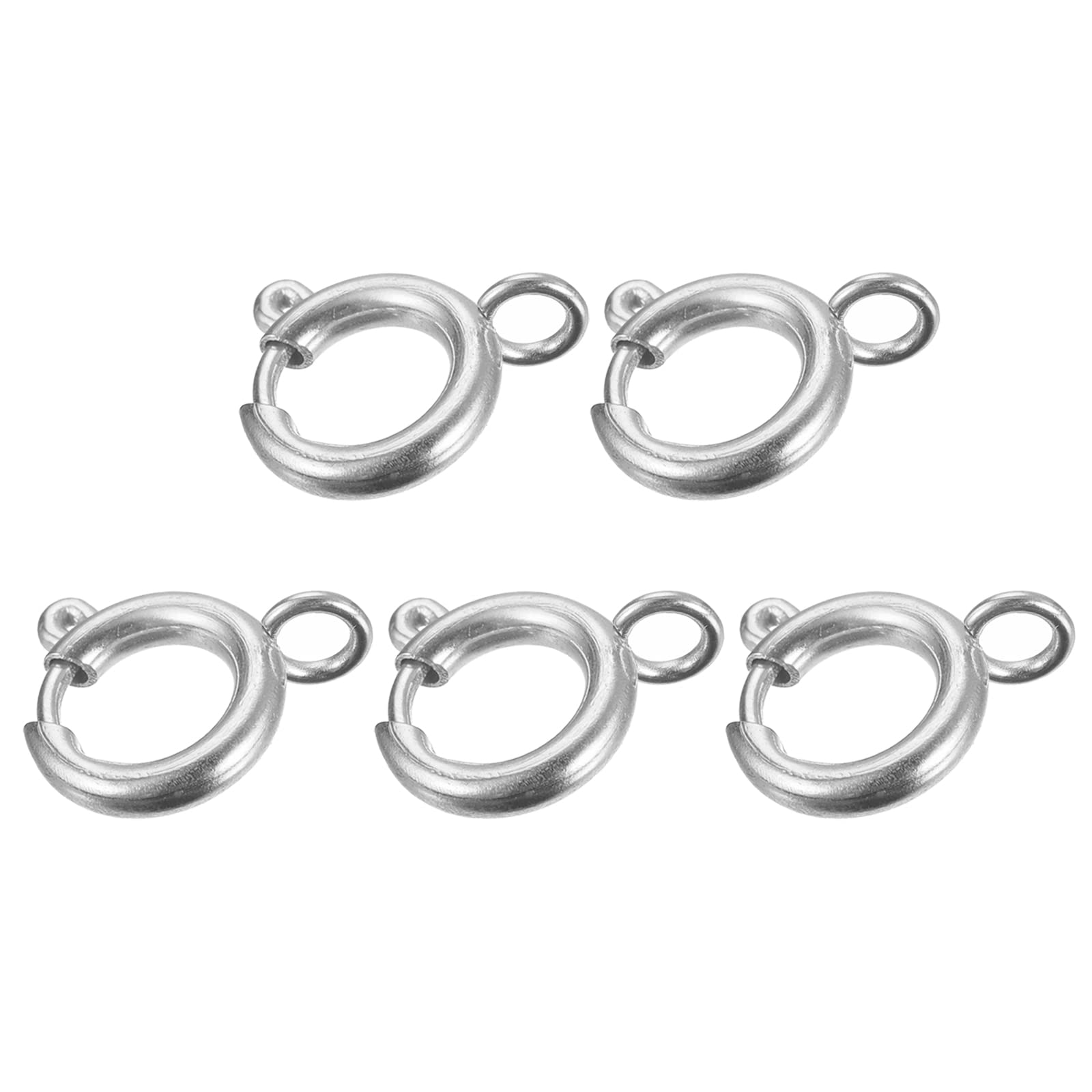 Fermoirs à ressort 12mm uxcell à fermeture sécurisée en acier inoxydable pour montage de bijoux
