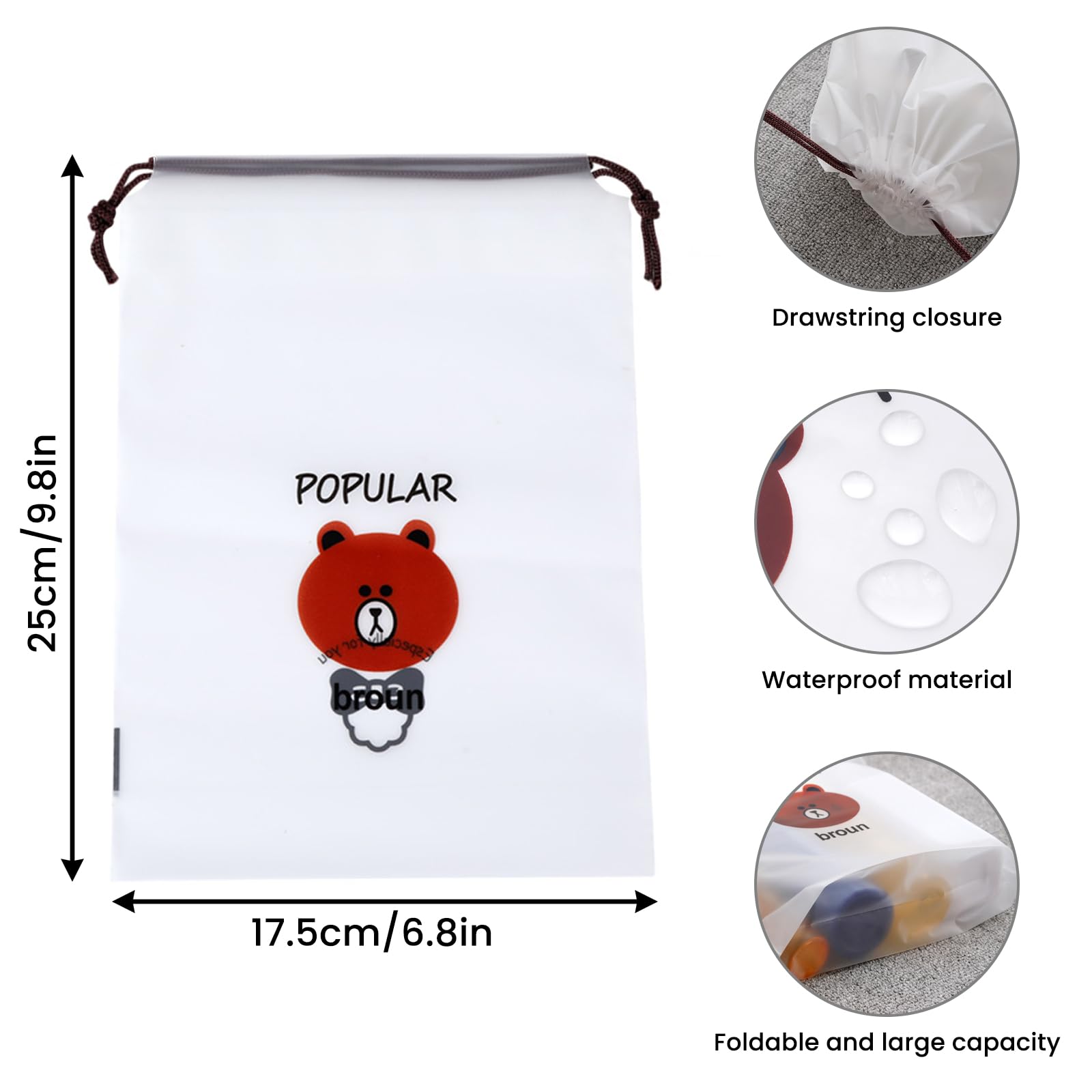 Housse Vetements à Suspendre PEVA Housse De Protection Housse Vetementhousse De Rangement Avec 5pcs Sac A Cordon Housses De Vetement Semi Translucide60x100cm5pcs60x120cm5pcs60x140cm5pcs 91830130