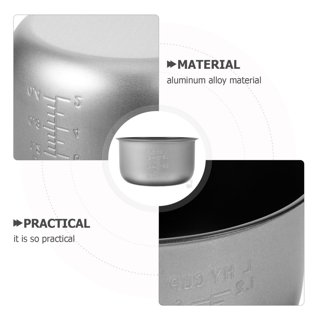 Cuve Interne En Aluminium Pour Cuiseur À Riz - Accessoire Pratique Et Antiadhésif 21x21x11cm,3L Idéal Pour Un Stockage Efficace