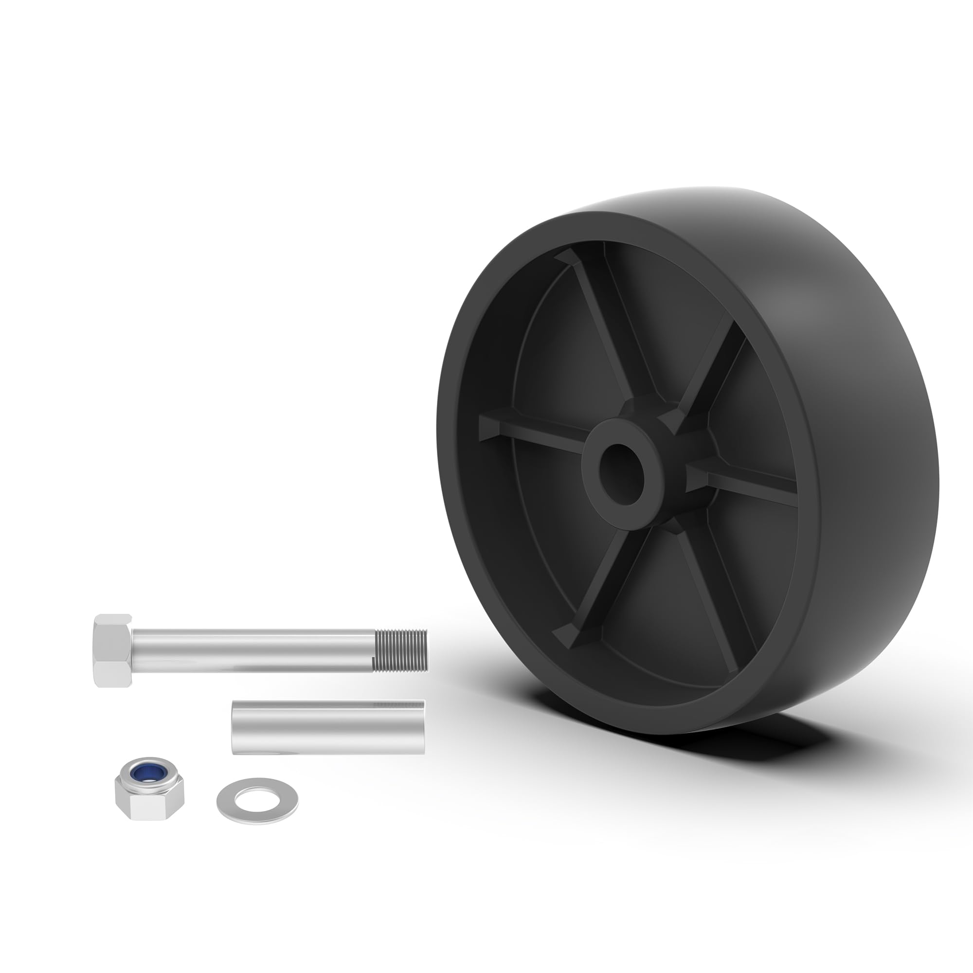 TOWKING 1200lbs 6inch Boat Trailer Jack Wheel, Wheel Replacement for Jack