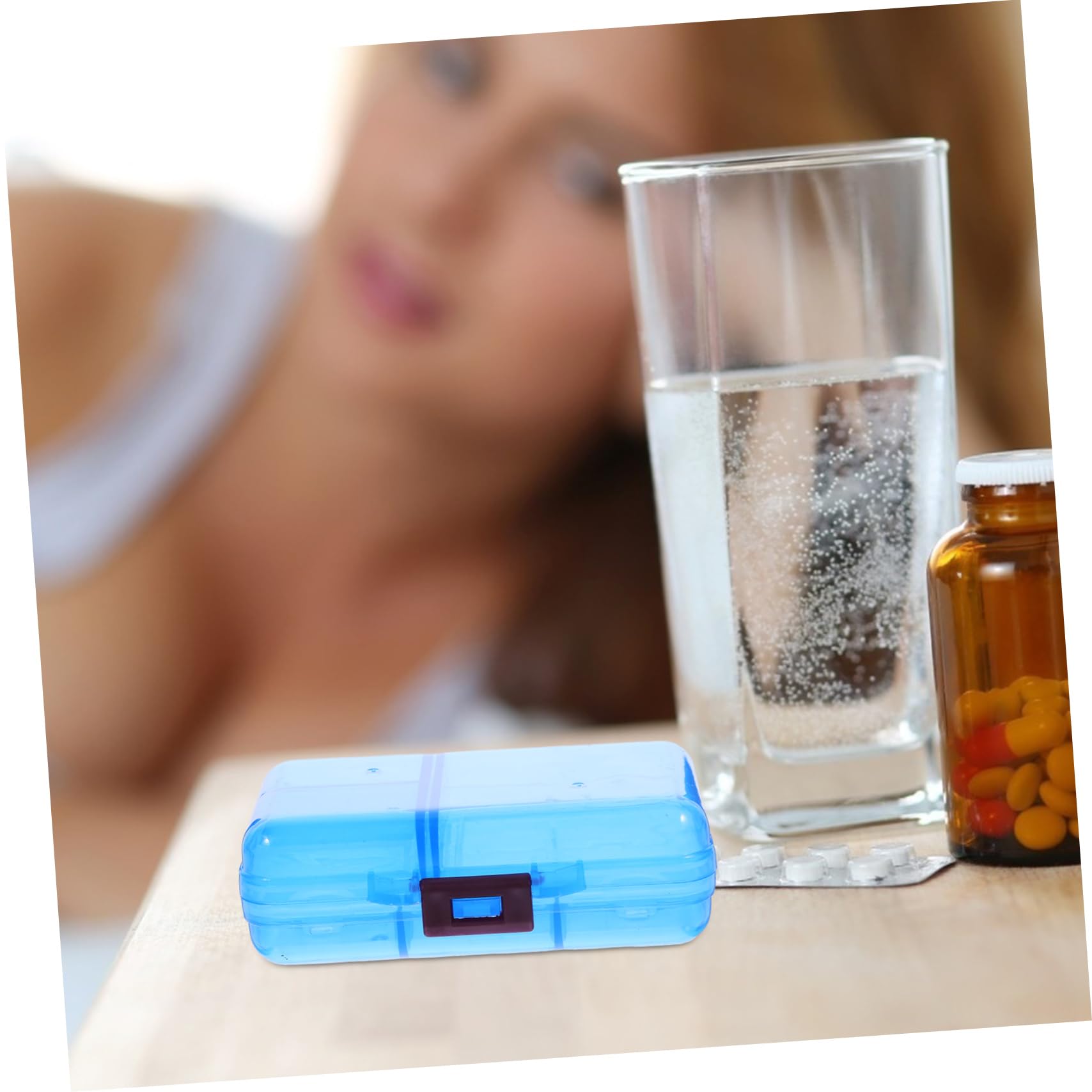 CALLARON 2 Pezzi Portapillole Portatile Porta Pillole Astuccio Settimanalmente Contenitori Di Medicina Portatile Custodia Organizzatore Di Medicinali Accessorio Marina Addominali