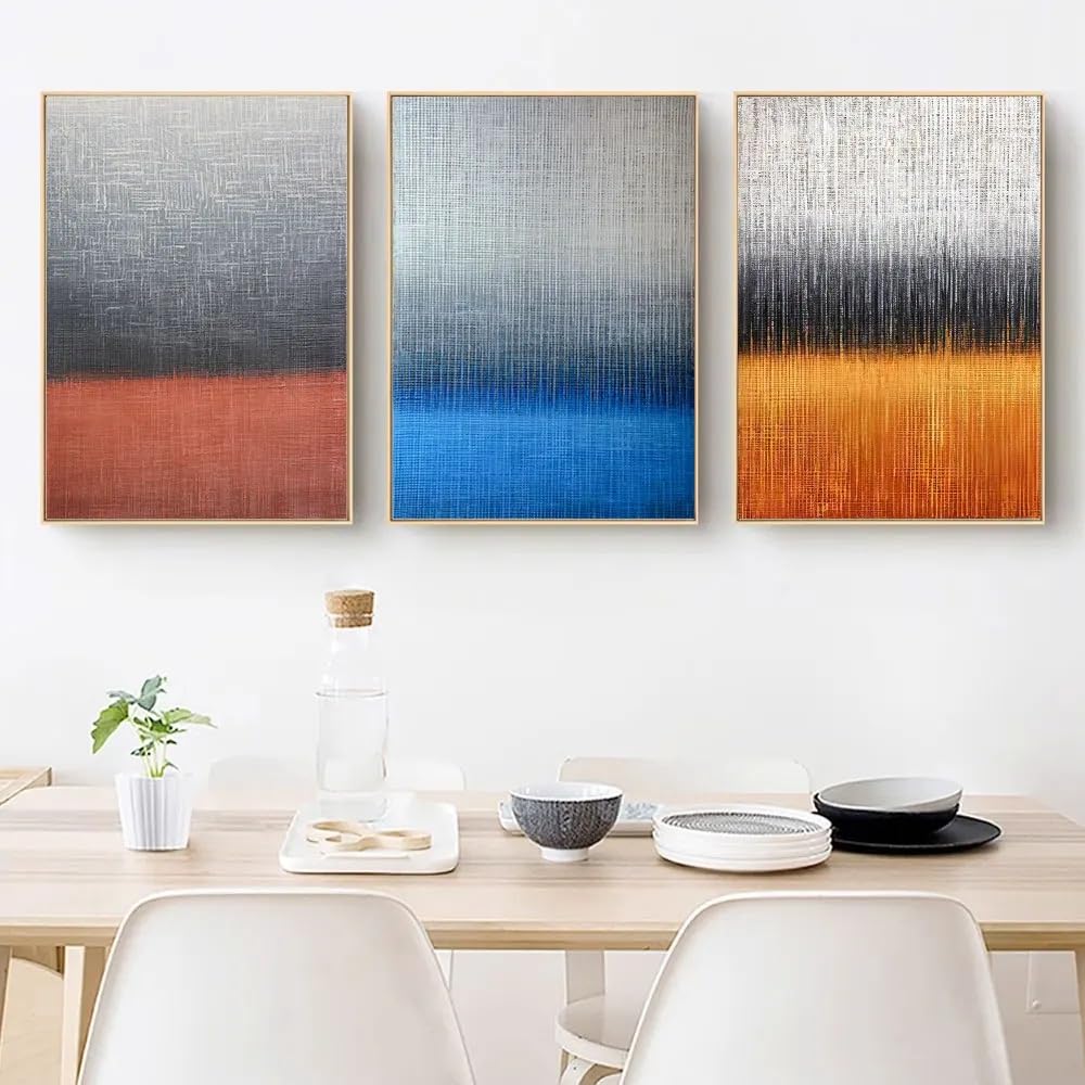 WUHBCZ Canvas Paints-Color Abstract Pattern, Modern Canvas Printing Painting, Pictures for Living Room, Kitchen Office Entrance Bedroom Decoration Artwork-60 * 70cm/3PCS (No Frame)