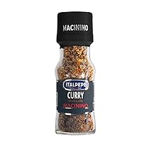 Italpepe, Curry Granulare, Spezia Versatile, Ideale per Insaporire Pesce, Gamberi e Pollo, Sfumatura Aromatica, Vasetto in Vetro con Tappo Macina da 30 Grammi