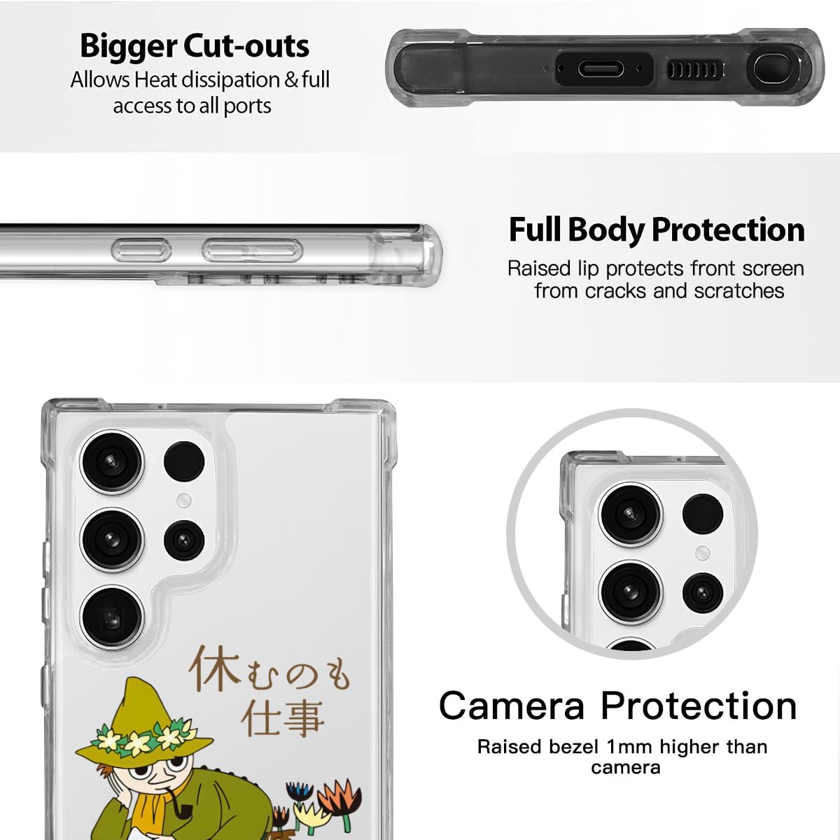 Amazon.co.jp: Galaxy S23 Ultra ケース ムーミン スナフキン