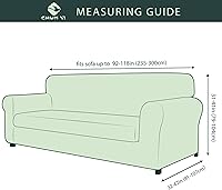 Vista 72 de CHUN YI - Funda elástica para sofá (7 piezas), funda para sofá de 3 plazas con tres respaldos y cojines separados con banda elástica, tela jacquard