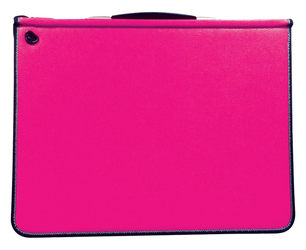 Artcare kunstenaarsmap (15482240 64 x 5 x 49 cm A2 synthetisch materiaal PREMIER portfolio met 5 gratis mouwen, fuchsia pink