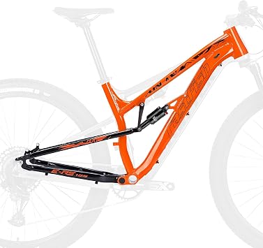 Full Suspension Mountain Bike Frame 27.5er Aluminium Alloy Disc Brake Bike Frame 17" DH/XC/AM Softtail Frame Quick Release 135mm Frame With Shock Absorber27.5x17in Orange