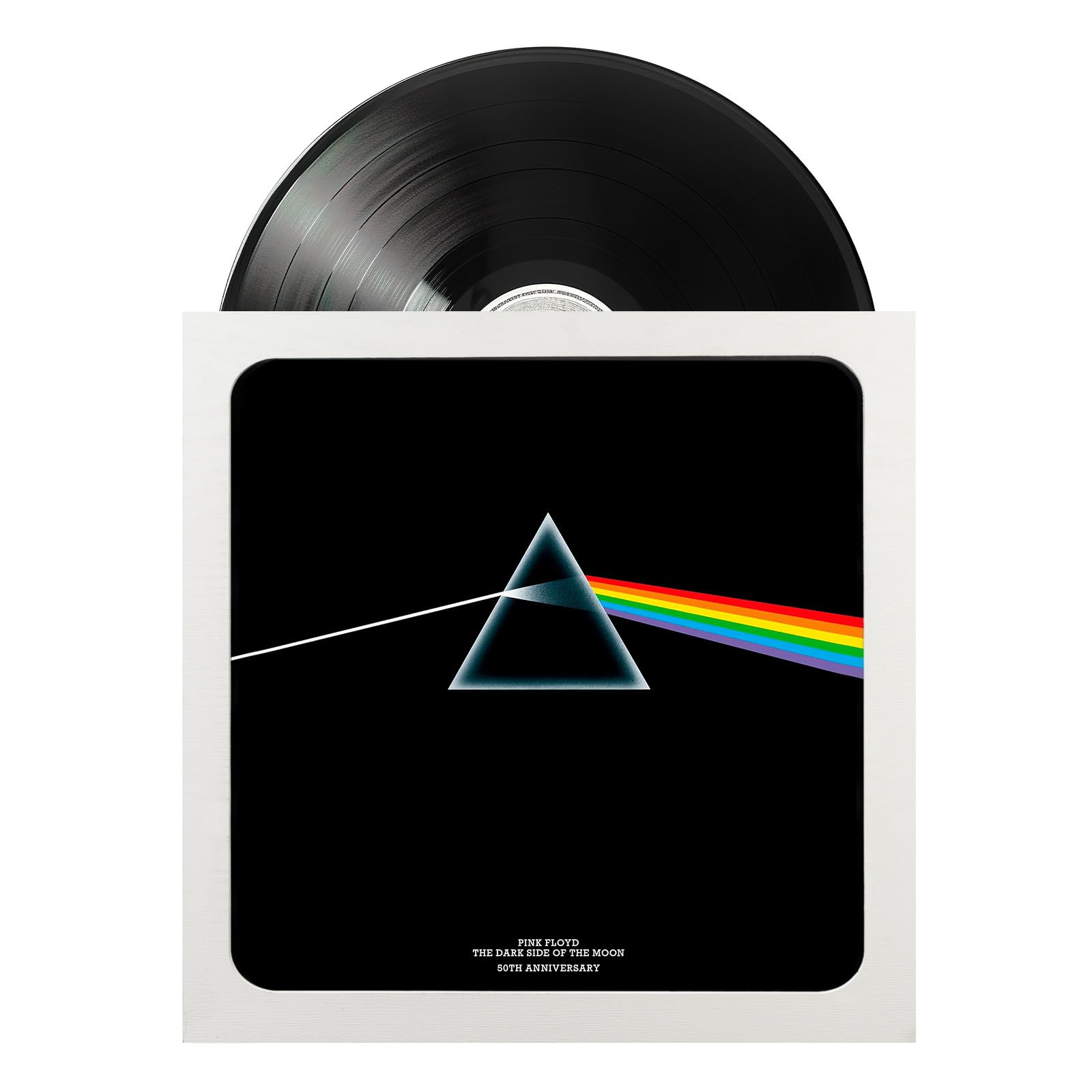 Grupo Erik 12" Vinyl Record Frame - White Frame | Vinyl Display 32 x 32 cm, MDF + Plastic Front Panel | Album Cover Frames, Music Gifts for Men & for Women, Wall Decor