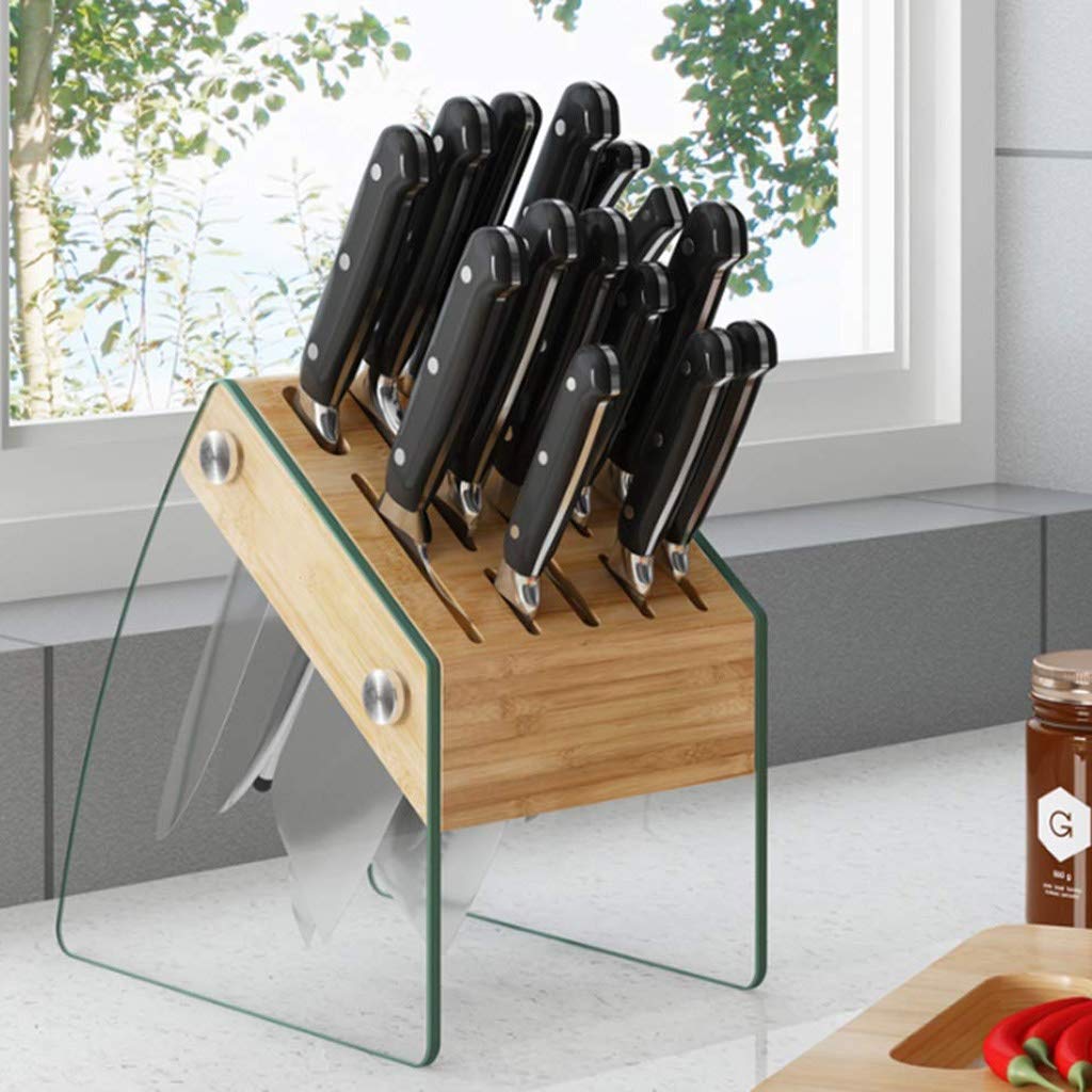 Bloque de Cuchillos Transparente sin Cuchillos, Organizador de Soporte de Cuchillos de Cocina, Estante de Muelle de Cuchillos de Duradero para Accesorios de Almacenamiento de Cubiertos de Cocina
