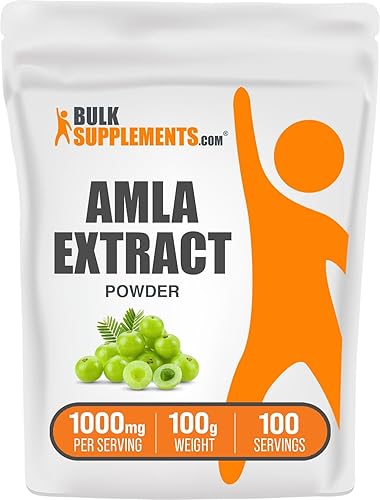 BulkSupplements. com Amla Extract Powder - Amla Powder - Amla Powder para el crecimiento del cabello - Suplemento Amla - Polvo de grosella espinosa