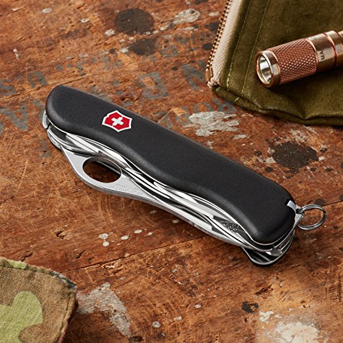 Victorinox Swiss Army OneHand Trekker NonSerrated Pocket Knife, Black