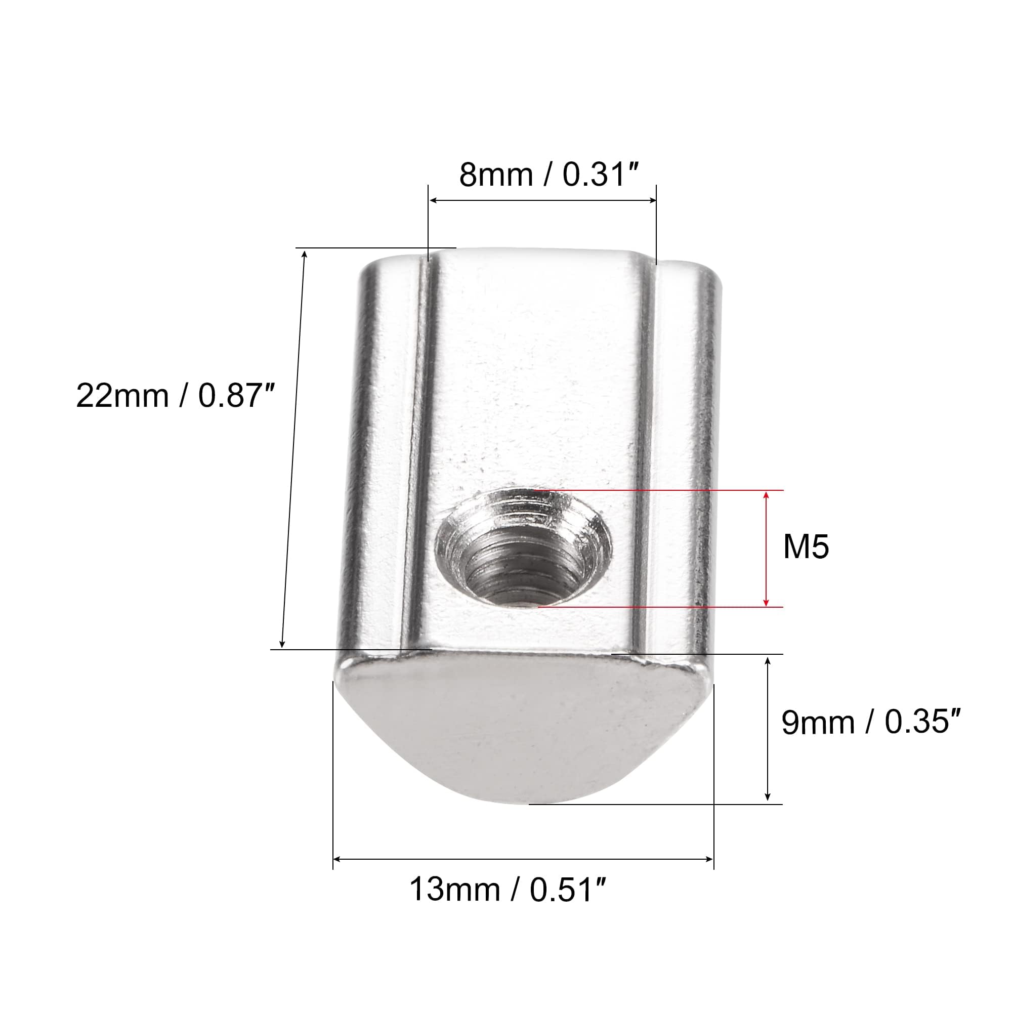 TA-VIGOR M5 T Slot Nuts Roll-in Spring T-Nuts - Image 2