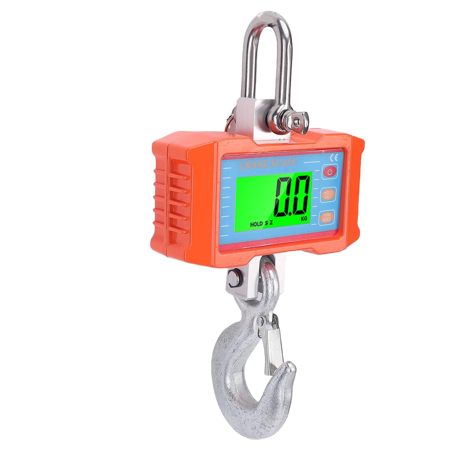 Fockety Digitale Kranwaage, 2000 kg, robuste Industrie-Hängewaage mit LED-Anzeige und Fernbedienung, für Industrie, Landwirtschaft, Baugewerbe, Fischerei