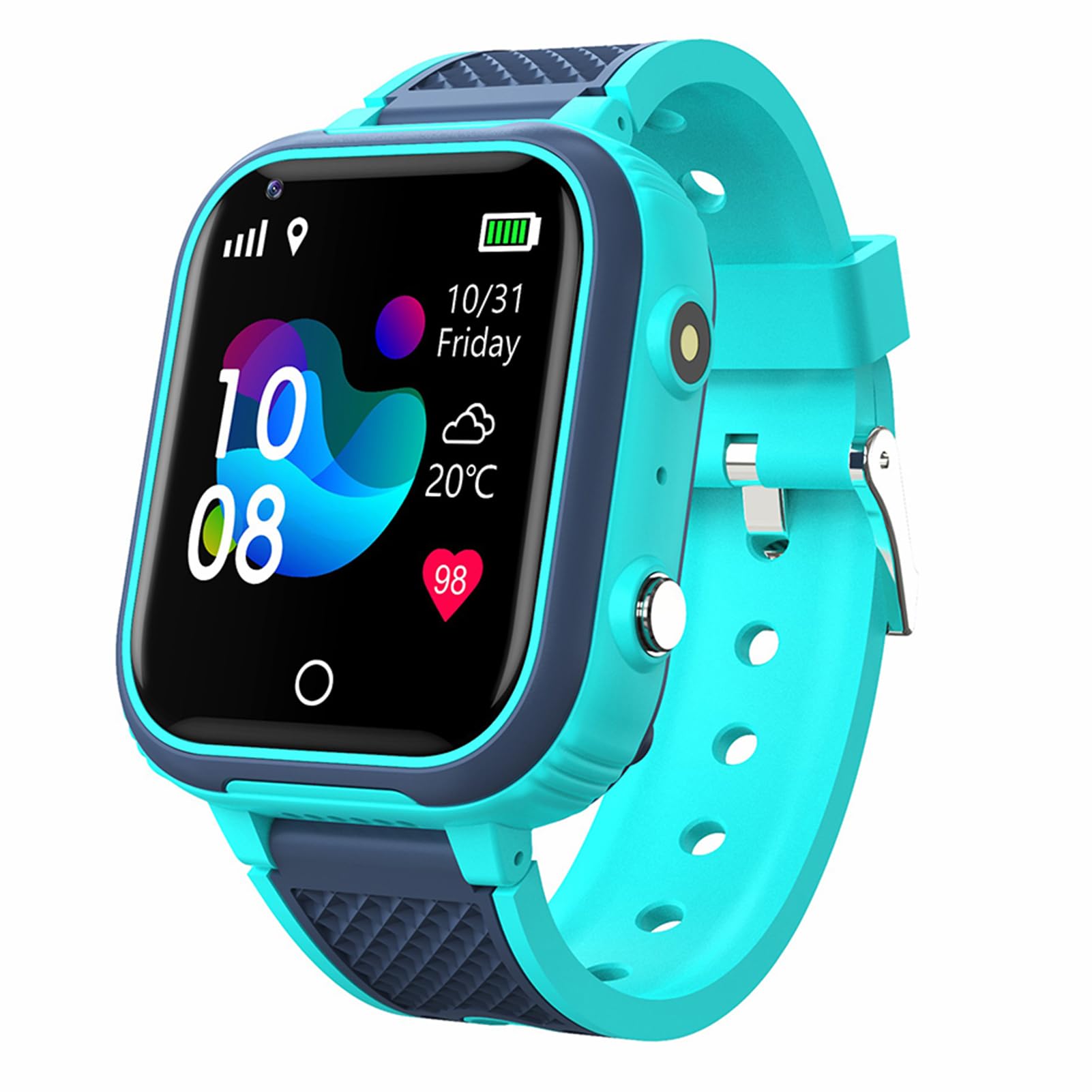 Dioche Reloj Inteligente para Niños LT21 4G para Niños y Niñas | Reloj Inteligente de Videollamadas | IP67 Resistente Al Agua | Seguimiento GPS, SOS, Cámara, Alarma (Blue)