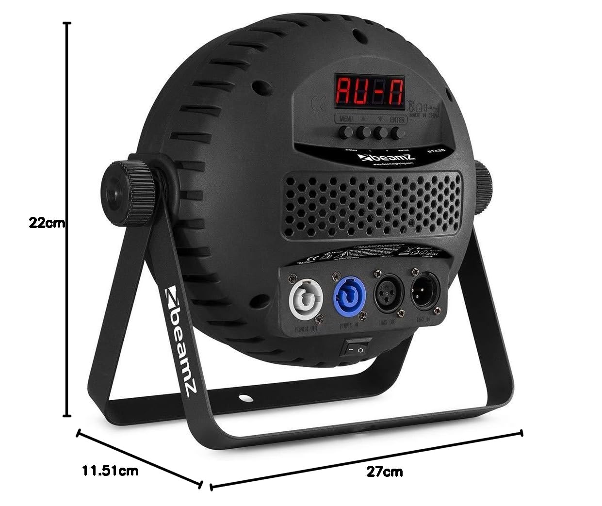 Stroboscoop - BeamZ BT430 stroboscoop lamp - 324 LED's - Warm wit en koud witte LED's - DMX en afstandsbediening (151.341)