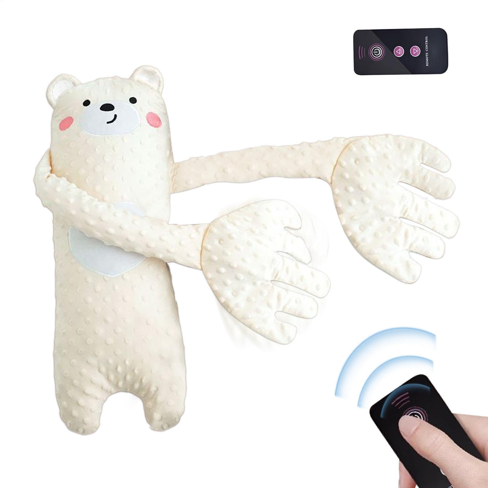 Electric Slapping Palm Plush Pillow with Patting Sleeping Function, Stuffed Animal Shape Featuring 3 Adjustable Modes, Pearl Cotton Vibrating Mattress Pad Pillow for Relaxation — view 9